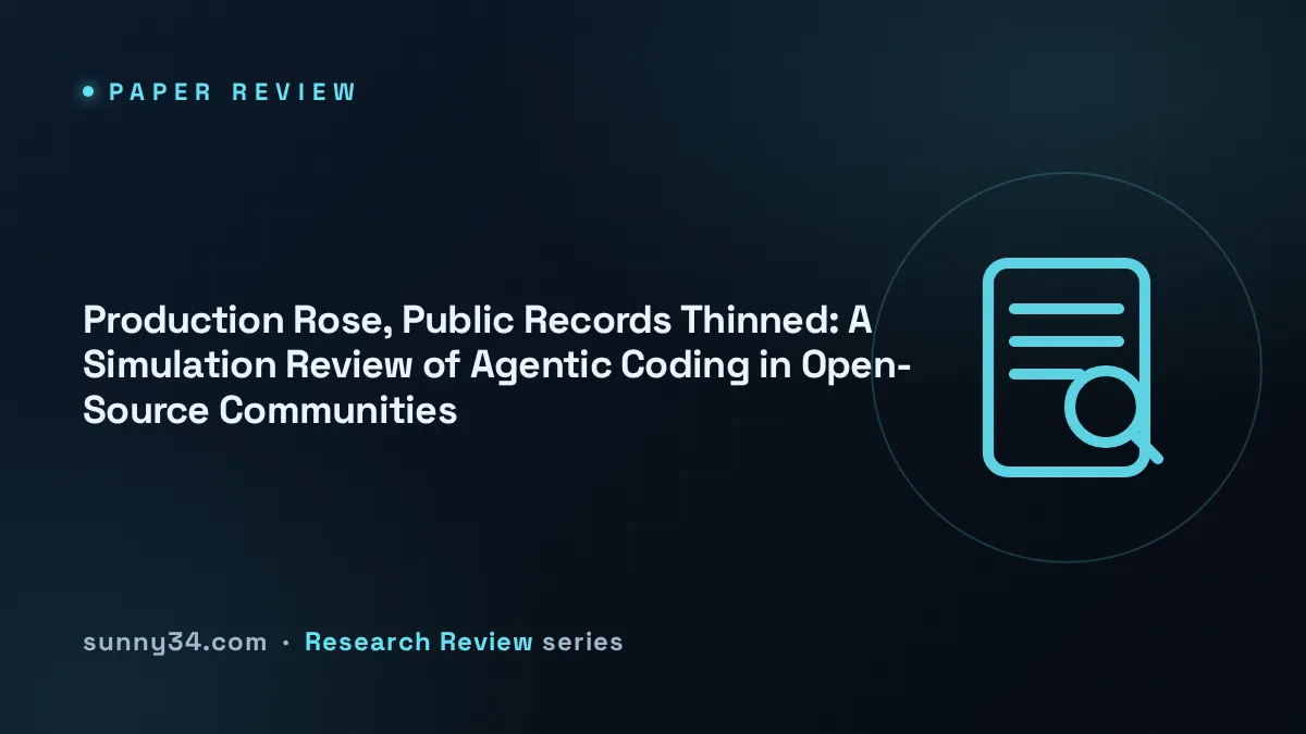 Production Rose, Public Records Thinned: A Simulation Review of Agentic Coding in Open-Source Communities thumbnail