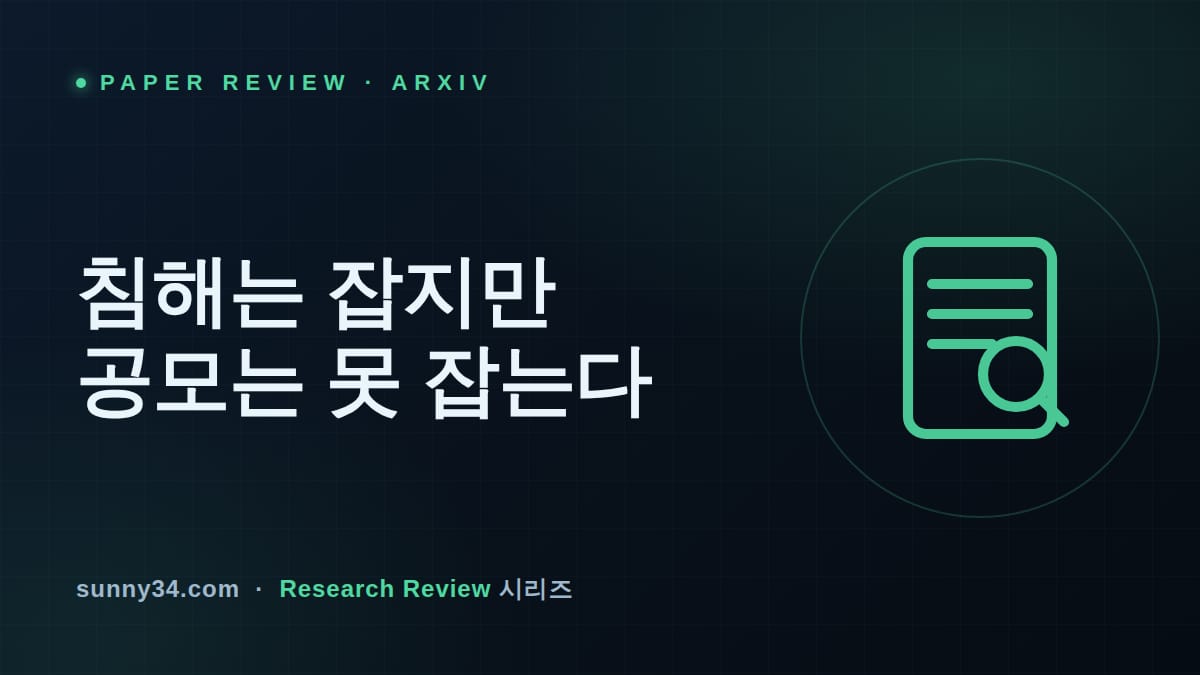 침해는 잡아도 공모는 못 잡는다: 멀티에이전트 방어의 사각지대를 드러낸 ORBIT 리뷰 썸네일